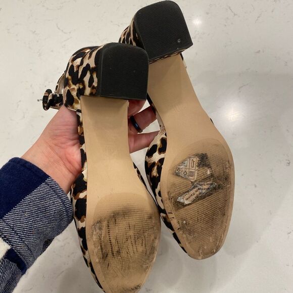 CAbi Leopard Print Ankle Strap Heels - Picture 7 of 7